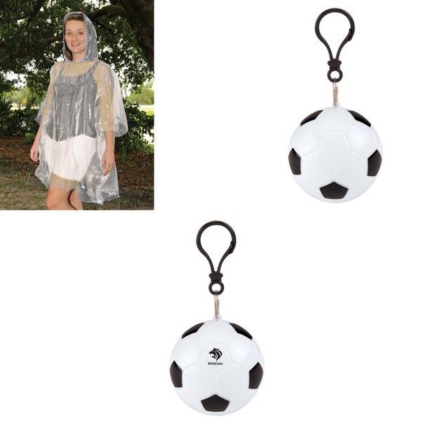 HH7754 Soccer Poncho Key Chain With Custom Imprint